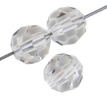 12, 8mm Faceted Round Crystal Preciosa Crystal Beads