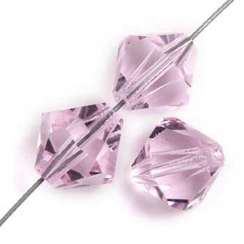 10 8mm Preciosa Pink Sapphire Bicones