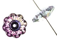5 8mm Light Vitrail Half Coat Preciosa Flower Beads