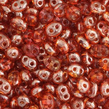 TB-10128 - 10 Grams Crystal Apricot 2.5x5mm Preciosa Twin Beads