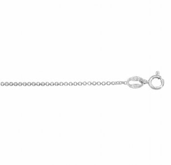 18 inch 1mm Sterling Silver Oval Cable Chain