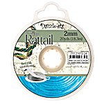 20 Yards of 2mm Aqua Rattail Cord with Reusable Bobbin