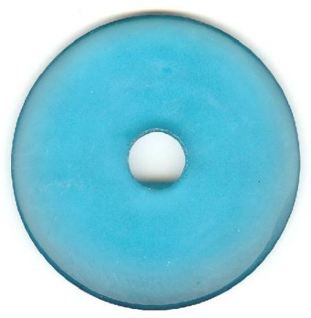 1 56x7mm Matte Aqua Resin Donut