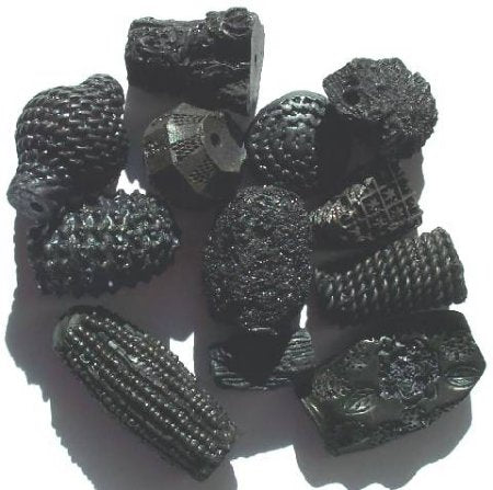 50 grams Large Resin Bead Mix - Black