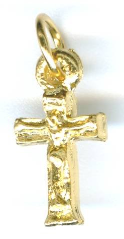 1 15x8mm Gold Mini Cross