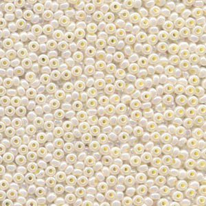 50g of 8/0 Pearl Ivory Ceylon Seed Beads