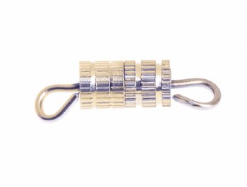 20, 13x4mm Silver Plated Barrel Screw Clasps