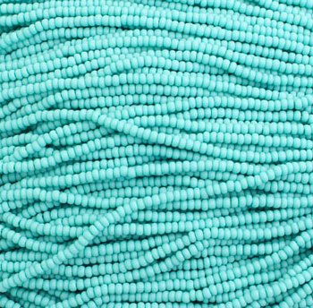 50g of 10/0 Opaque Matte Turquoise Seed Beads