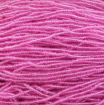 1 Hank of 10/0 Transparent Dyed Fuchsia Seed Beads