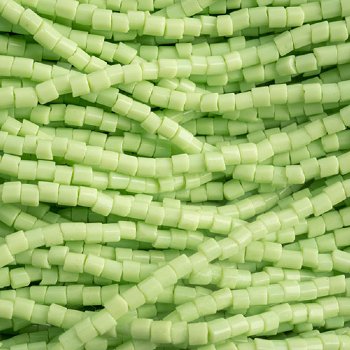1 Hank of 10/0 Two-Cut Opaque Light Green Seed Beads