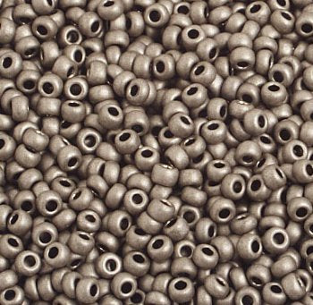 50 Grams of 10/0 Matte Metallic Terra Brown Seed Beads