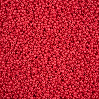 22 Grams of 10/0 Matte Opaque Red Terra Intensive Seed Beads