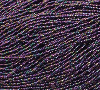 1 Hank of 10/0 Opaque Purple Iris Seed Beads