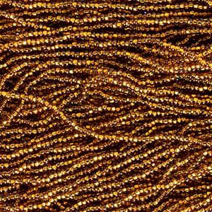 1 Hank of 10/0 Silverlined Dark Topaz Seed Beads