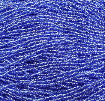 1 Hank of 10/0 Silverlined Medium Blue Seed Beads