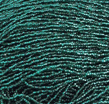 1 Hank of 10/0 Silverlined Teal Seed Beads