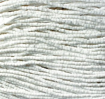 1 Hank of 10/0 Two-Cut Opaque White Seed Beads