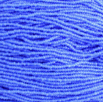 1 Hank of 11/0 Milky Blue Alabaster Seed Beads