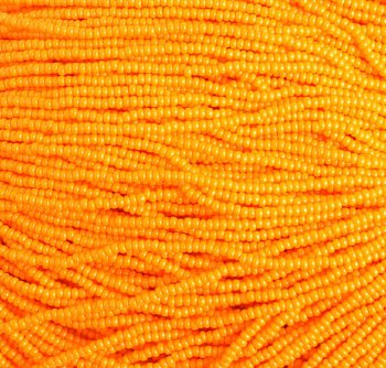 1 Hank of 11/0 Opaque Light Orange Seed Beads