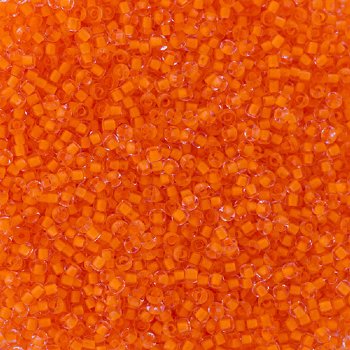 50 Grams of 11/0 Colorlined Neon Orange Seed Beads