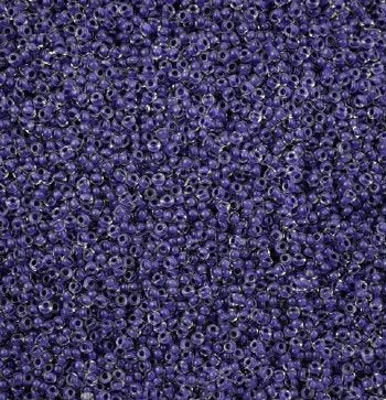 23 Grams of 11/0 Purple Terra Intensive Lined Crystal Seed Beads