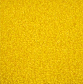 23 Grams of 11/0 Yellow Terra Intensive Lined Crystal Seed Beads