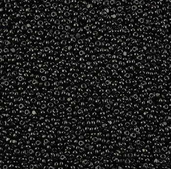 10 Grams 11/0 Charlotte Seed Beads - Opaque Black