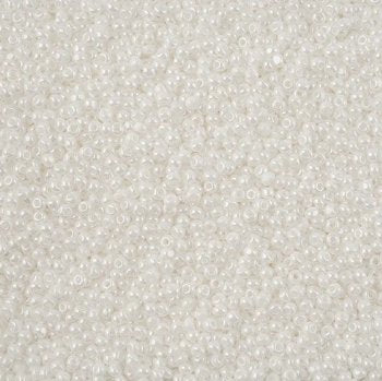 10 Grams 11/0 Charlotte Seed Beads - Opaque White Lustre