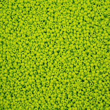 50 Grams of 11/0 Opaque Light Green Terra Intensive Seed Beads