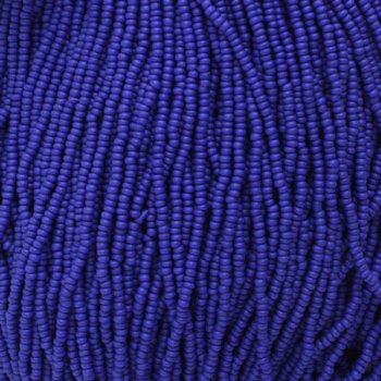 1 Hank of 11/0 Matte Opaque Dark Royal Blue Seed Beads
