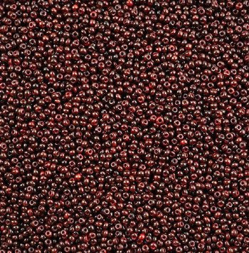 50 Grams of 11/0 Opaque Red Travertine Seed Beads