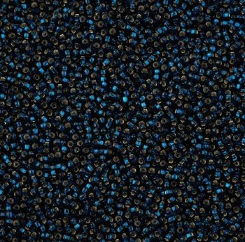 50 Grams of 11/0 Silver Lined Montana Blue Seed Beads