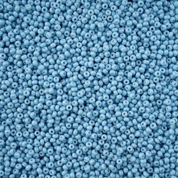 1 Hank of 11/0 Solgel Opaque Dyed Chalk Blue Seed Beads