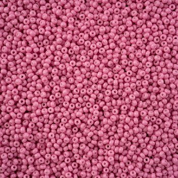 1 Hank of 11/0 Solgel Opaque Dyed Chalk Bubble Gum Pink Seed Beads