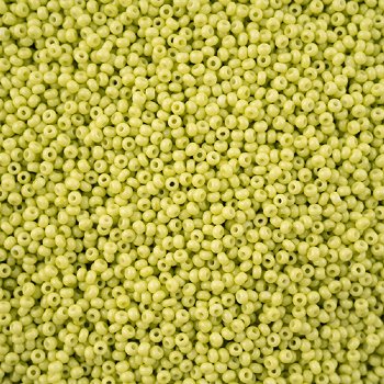 1 Hank of 11/0 Solgel Opaque Dyed Chalk Light Green Seed Beads
