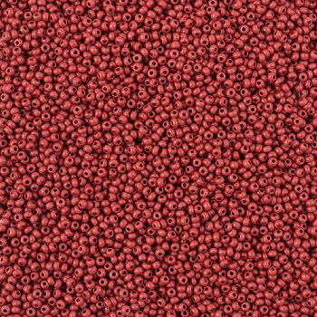 22 Grams of 11/0 Matte Opaque Brown Terra Intensive Seed Beads