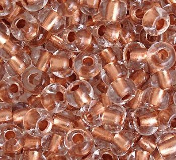 20 Gram Vial of 2/0 Metallic Copper Lined Crystal Seed Beads