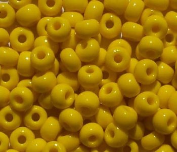 20 Gram Vial of 2/0 Opaque Yellow Seed Beads