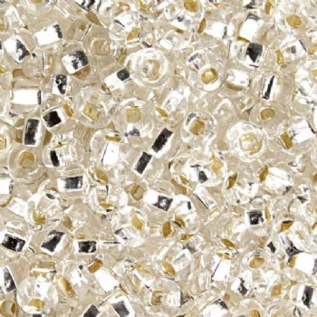 20 Gram Vial of 2/0 Silver Lined Crystal Seed Beads