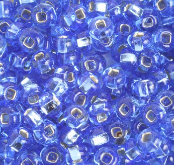 20 Gram Vial of 2/0 Silver Lined Light Sapphire Seed Beads
