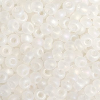 20 Gram Vial of 2/0 Matte Transparent Crystal AB Seed Beads