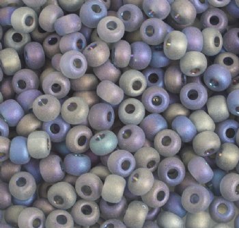 20 Gram Vial of 2/0 Matte Transparent Grey AB Seed Beads