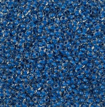 22 Grams 6/0 Terra Intensive Blue Lined Crystal Seed Beads