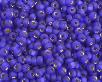 50g 6/0 Silver Lined Matte Royal Blue