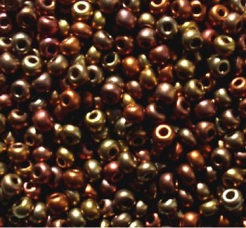 50g 6/0 Metallic Copper Mix Seed Beads