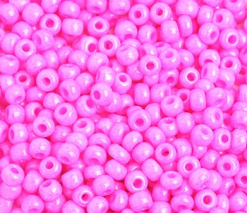 50g 6/0 Opaque Dyed Bright Pink