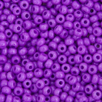 50g 6/0 Opaque Dyed Dark Lilac Seed Beads