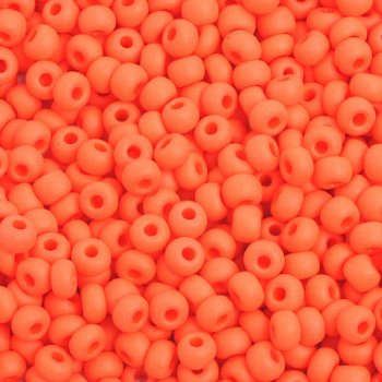 50g 6/0 Opaque Matte Orange Seed Beads