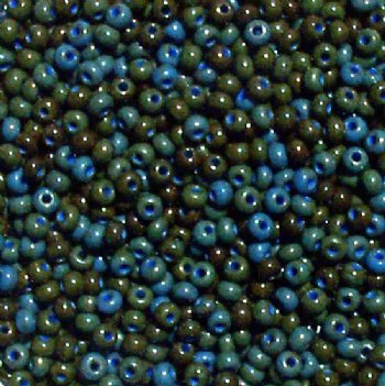 50g of 6/0 Opaque Medium Blue Travertine Seed Beads