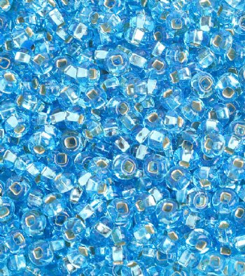 50g 6/0 Aqua Silver Lined